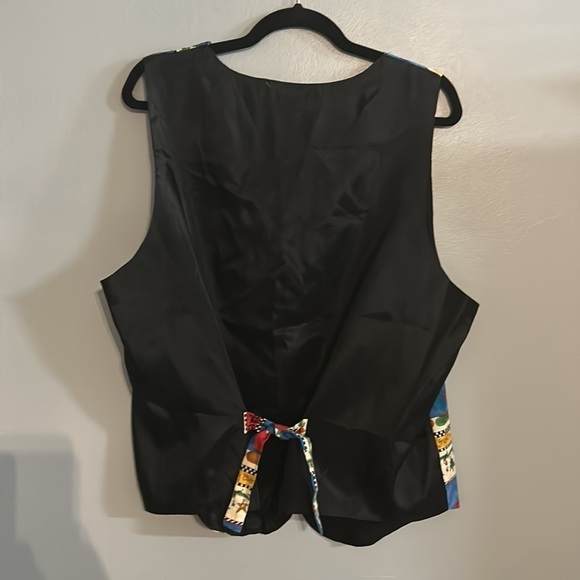 vintage 90s santa reindeer snowman festive holiday winter vest size 1X - Picture 4 of 4